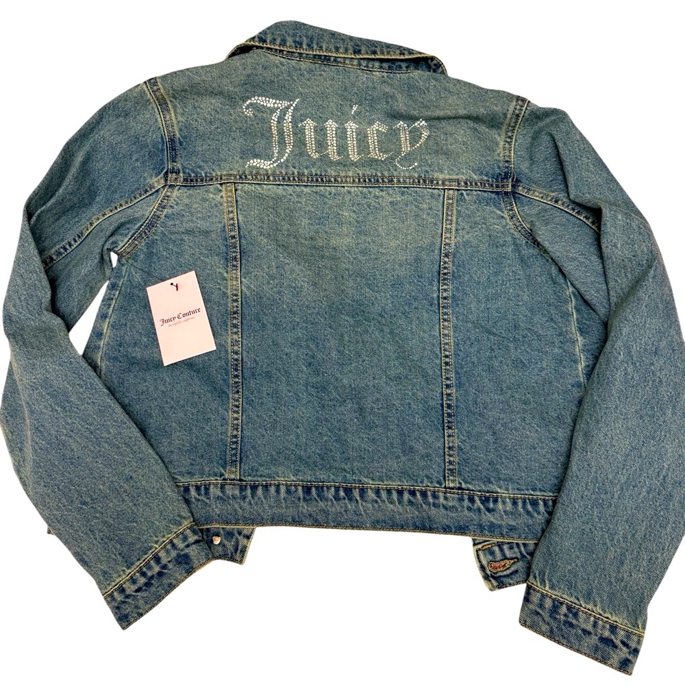 Juicy Couture, Rhinestone Trucker Denim Jacket ￼